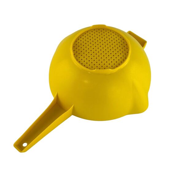 Vintage Tupperware Yellow Colander Strainer 1523 Retro Kitchen Gadget Utensil - Picture 5 of 8